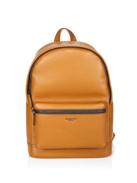 bryant leather backpack michael kors|Michael Kors Bryant Pebble Leather Backpack .